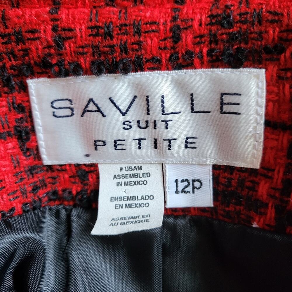 Vintage Saville Suit Petite Tweed Wool Blend Blazer & Adaptations Velvet Skirt - Picture 7 of 13